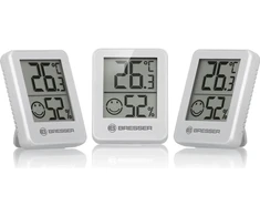 Bresser Termometras-higrometras patalpoms su klimato indikatoriumi, 3 vnt.
