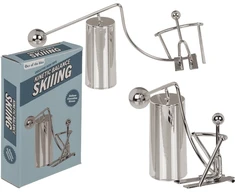 Buki France Balansuojantis slidininkas – kinetinė metalinė stalo dekoracija 15,8 cm