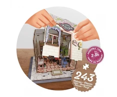 Buki France Medinė miniatiūrinė diorama-dėlionė „Floristikos studija“ su LED, 243 det.