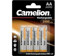 Camelion AA 2500mAh NiMH įkraunamos baterijos, 4 vnt. rinkinys