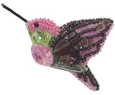 Charivna Mit Karoliukų brošės rinkinys 'Skrendantis paukštis' Crystal Art, Preciosa