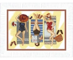 Charivna Mit Siuvinėjimo kryželiu rinkinys „Poilsis prie jūros“, Aida 16, 25×17 cm