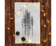 Charivna Mit Siuvinėjimo kryželiu rinkinys su karoliukais „Ūkanotas miškas“, 15×29,5 cm