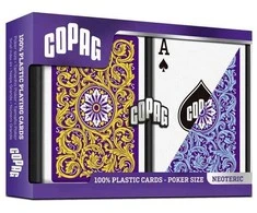Copag 100% plastiko pokerio kortos, 2 kaladės, Regular Index
