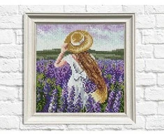 Hobilt Girl in Lavender Field 20х20 Deimantinio Paveikslo komplektas Cs2626