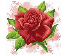Hobilt Raudona Rose 20х20 Deimantinio Paveikslo komplektas Cs2624