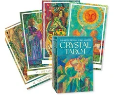 Crystal Tarot taro kortos – premium leidimas Lo Scarabeo, vitražo stiliaus