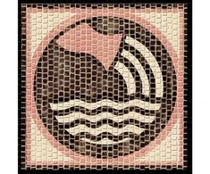 Cuit Domenech Everships CUIT keraminė mozaika: Zodiakas Vandenis, 20x20 cm, konstravimo rinkinys