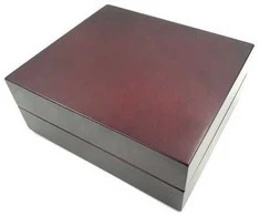 Deco Gifts Medinė dovanų dėžutė 14×16×6,7 cm, tamsi višnia, įdėklas, graviruojama