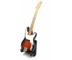 Indominiguitars Mini kolekcinė gitara 15 cm, rankų darbo mahagonas, Les Paul stilius