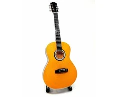 Indominiguitars Rankų darbo mini klasikinė gitara iš mahagono, 25 cm, su stovu