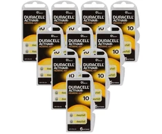 Duracell Activair 10 klausos aparatų baterijos, 60 vnt. (cinko-oro)