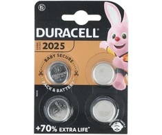 Duracell CR2025 3V ličio baterijos 4 vnt. automobilių raktams ir laikrodžiams