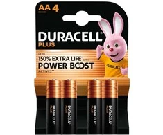 Duracell Plus Power Boost AA šarminės baterijos, ilgai veikiančios 4 vnt