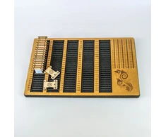 Embroidery Craft Siūlų ričių organizatorius su adatų pagalvėle, 125 skyreliai 45×28 cm