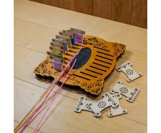 Embroidery Craft Siuvinėjimo ričių organizatorius 18 vietų – faneros laikiklis 3 mm
