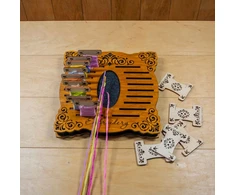Embroidery Craft Siuvinėjimo ričių organizatorius 18 vietų – faneros laikiklis 3 mm