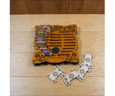 Embroidery Craft Siuvinėjimo siūlų ritinėlių organizatorius 23 vietoms, fanera