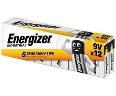 Energizer Industrial 9V šarminės baterijos, 12 vnt. profesionalams