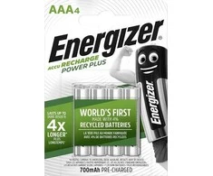 Energizer Power Plus AAA įkraunamos baterijos 700mAh, 4 vnt.