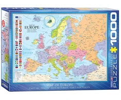 Eurographics Europos žemėlapio dėlionė 1000 detalių – 50x70 cm, iš perdirbto popieriaus