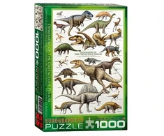 Eurographics Kreidinio periodo dinozaurai – 1000 detalių edukacinė dėlionė 50x70 cm