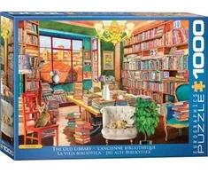 Eurographics „Senoji biblioteka“ 1000 detalių dėlionė su katėmis – premium kokybė