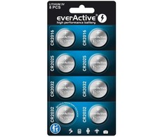 Everactive Ličio mygtukinių baterijų rinkinys 8 vnt. CR2032 CR2025 CR2016