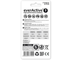 Everactive Ličio mygtukinių baterijų rinkinys 8 vnt. CR2032 CR2025 CR2016