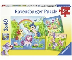 Fairyland Ponies 3X49 Puzzle - RAVENSBURGER dėlionė