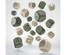 Dėlionė Q-workshop Fortress Compact D6 rusvai gelsvas &amp; Olive Kauliukų Rinkinys
