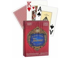 Fournier 818 Linen Finish Pokerio kortos (Raudona)