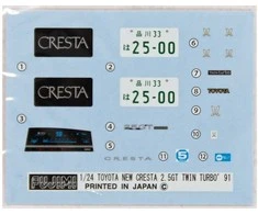 Fujimi Toyota Cresta 2.5GT Twin Turbo 1991 1/24 plastikinis surinkimo rinkinys