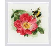 Riolis Kryželių siuvinėjimo rinkinys "Pūkuotas žiogelis" 15x15 SR2210