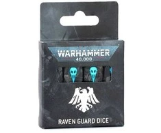 Games Workshop Raven Guard kauliukai Warhammer 40,000 – juodi perlamutriniai, 16 vnt