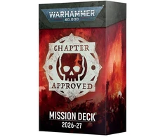 Games Workshop Warhammer 40,000 misijų kortų kaladė 2026–27 su žymekliais (EN)