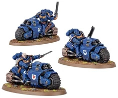 Games Workshop Warhammer 40,000 Space Marines Outrider Squad, 3 motociklininkai 48-112