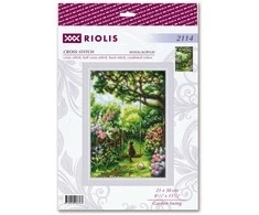 Riolis Kryželiu siuvinėjimo rinkinys Sodas sūpynės 21x30 SR2114
