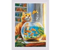 Riolis Kryželiu siuvinėjimo rinkinys "Ginger Observer" 21x30 SR2218