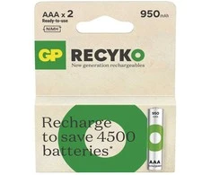 GP ReCyko AAA įkraunamos baterijos 950mAh, 2 vnt