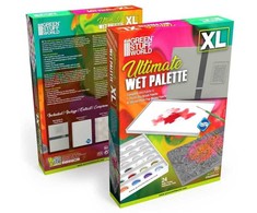 Green Stuff World Žalias Stuff World Žalias Stuff World šlapia paletė Ultimate XL su drybrush ir silikonine palete