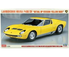 Hasegawa Lamborghini Miura P400 SV 1/24 plastikinis modelis, geltonas