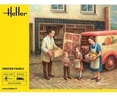 Heller „Grocer Family“ plastikinis surenkamas rinkinys 1/24