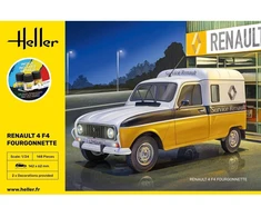 Heller Renault 4 F4 Fourgonnette dovanų rinkinys su dažais, 1/24, 58700