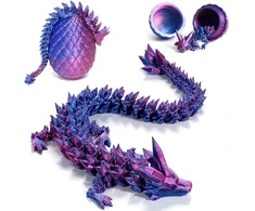 Hobilt 3D spausdintas drakono kiaušinis su lanksčiu drakonu viduje