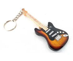 Hobilt „Deep Violetinė“ gitaros formos medinis raktų pakabukas – Ritchie Blackmore stilius