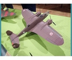 Hobilt PZL P.37B Łoś popierinis lėktuvo modelis 1:33, Fly Model (FMG-046)