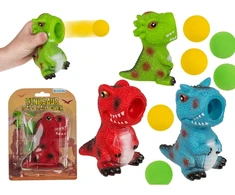 Hobilt Šaudyklė Squeeze Popper dinozauras su 3 minkštais kamuoliukais