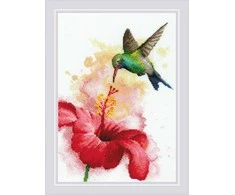 Riolis Kryželiu siuvinėjimo rinkinys "Kolibris" 21x30 SR2178