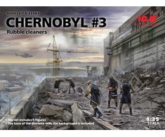 ICM Chernobyl #3 griuvėsių valytojai 1/35 plastikinis rinkinys